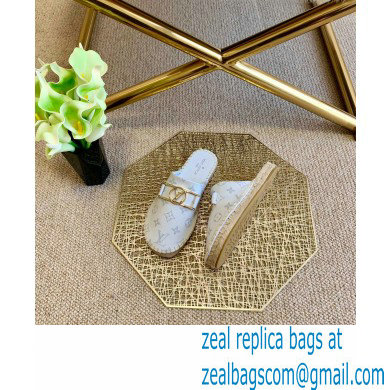 Louis Vuitton Monogram LV Dauphine Espadrilles Slippers White 2021 - Click Image to Close