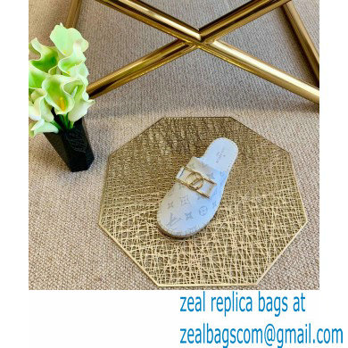 Louis Vuitton Monogram LV Dauphine Espadrilles Slippers White 2021 - Click Image to Close