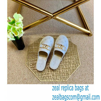 Louis Vuitton Monogram LV Dauphine Espadrilles Slippers White 2021 - Click Image to Close