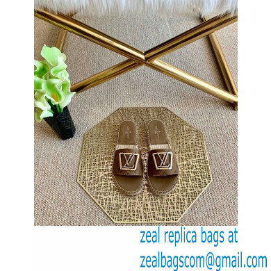 Louis Vuitton Monogram LV Square Espadrilles Slipper Sandals Brown 2021