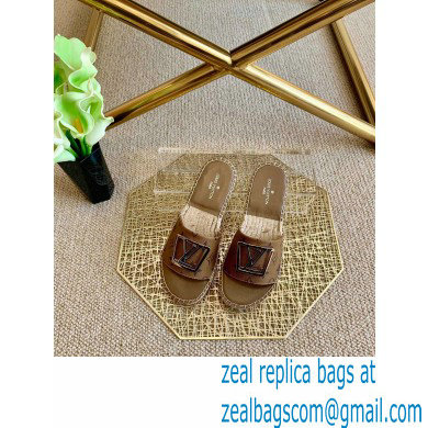 Louis Vuitton Monogram LV Square Espadrilles Slipper Sandals Brown 2021