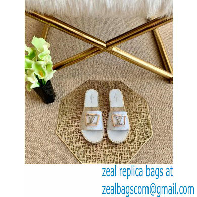 Louis Vuitton Monogram LV Square Espadrilles Slipper Sandals White 2021