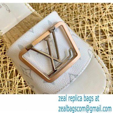 Louis Vuitton Monogram LV Square Espadrilles Slipper Sandals White 2021