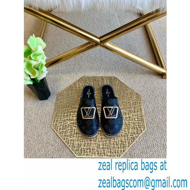 Louis Vuitton Monogram LV Square Espadrilles Slippers Black 2021