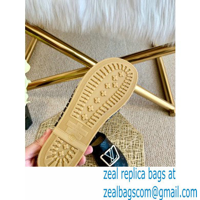 Louis Vuitton Monogram LV Square Espadrilles Slippers Black 2021 - Click Image to Close