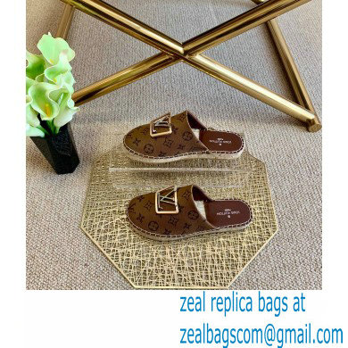 Louis Vuitton Monogram LV Square Espadrilles Slippers Brown 2021