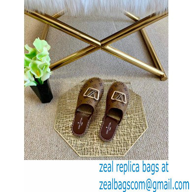 Louis Vuitton Monogram LV Square Espadrilles Slippers Brown 2021 - Click Image to Close