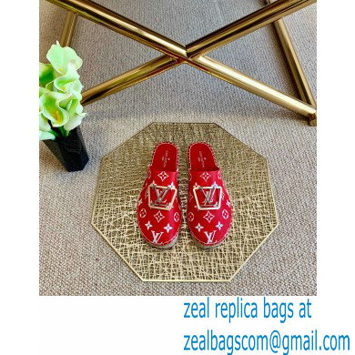 Louis Vuitton Monogram LV Square Espadrilles Slippers Red 2021