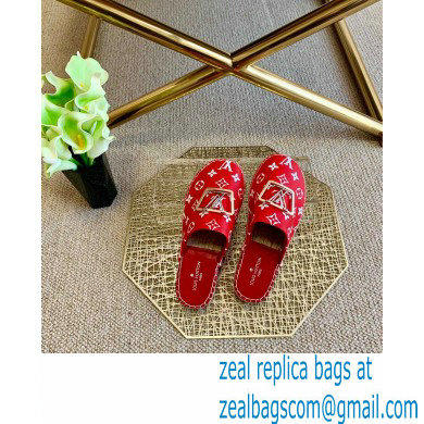 Louis Vuitton Monogram LV Square Espadrilles Slippers Red 2021