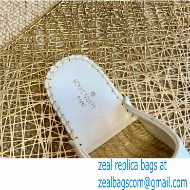 Louis Vuitton Monogram LV Square Espadrilles Slippers White 2021 - Click Image to Close