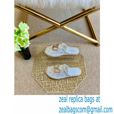 Louis Vuitton Monogram LV Square Espadrilles Slippers White 2021 - Click Image to Close