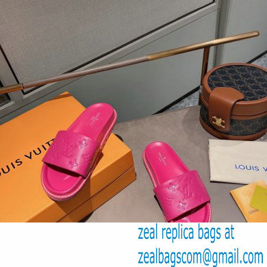 Louis Vuitton Monogram-embossed Slides Mules Fuchsia 2021