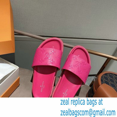 Louis Vuitton Monogram-embossed Slides Mules Fuchsia 2021