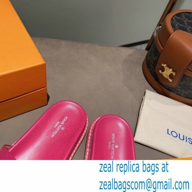 Louis Vuitton Monogram-embossed Slides Mules Fuchsia 2021 - Click Image to Close