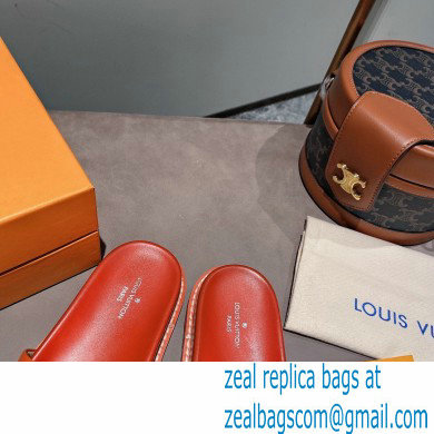 Louis Vuitton Monogram-embossed Slides Mules Orange 2021