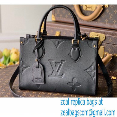 Louis Vuitton Onthego PM Bag Monogram Empreinte Leather Black 2021