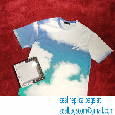 Louis Vuitton cloud printed T-shirt blue 2021