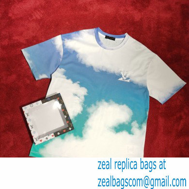 Louis Vuitton cloud printed T-shirt blue 2021 - Click Image to Close