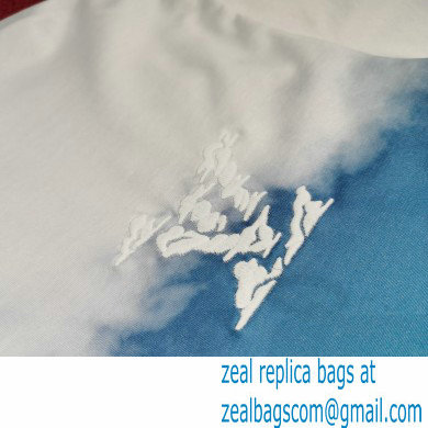 Louis Vuitton cloud printed T-shirt blue 2021 - Click Image to Close