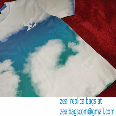 Louis Vuitton cloud printed T-shirt blue 2021