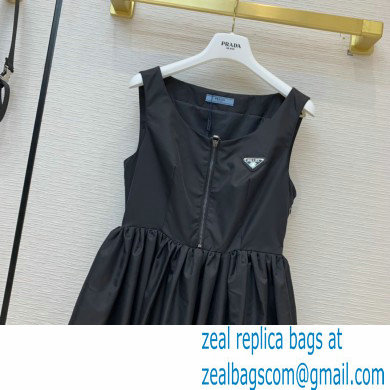 PRADA Re-Nylon Gabardine sleeveless dress BLACK 2020