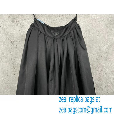 PRADA Re-Nylon Gabardine wide skirt BLACK 2020