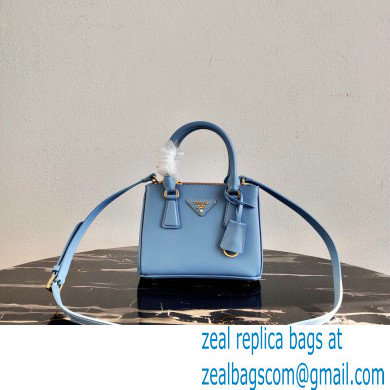 Prada Galleria Saffiano Leather Micro-bag 1BA906 Blue 2021