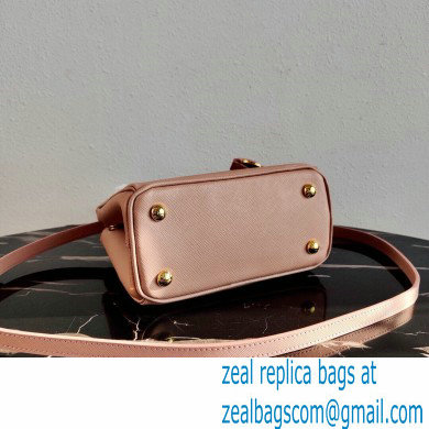 Prada Galleria Saffiano Leather Micro-bag 1BA906 Nude Pink 2021