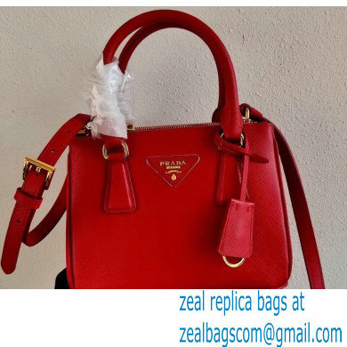 Prada Galleria Saffiano Leather Micro-bag 1BA906 Red 2021