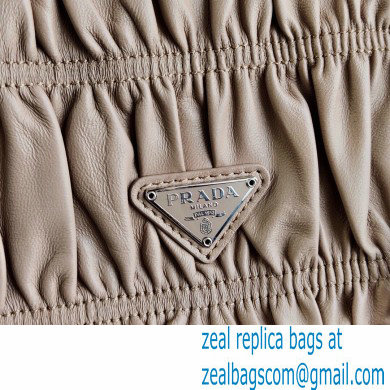 Prada Gaufre Embossed Leather Shoulder Bag 1BD289 Beige 2021