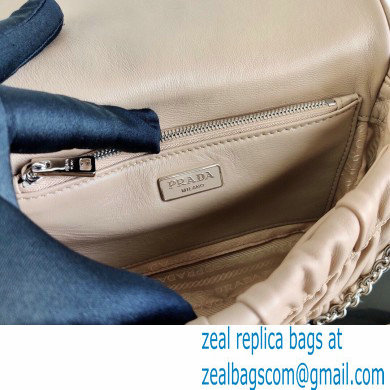 Prada Gaufre Embossed Leather Shoulder Bag 1BD289 Beige 2021