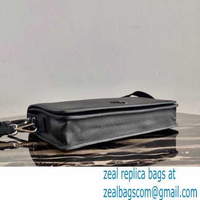 Prada Leather Bandoleer Cross-Body Bag 2VD012 Black 2021
