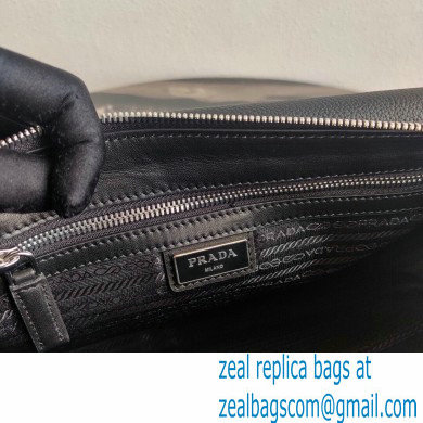 Prada Leather Bandoleer Cross-Body Bag 2VD012 Black 2021 - Click Image to Close