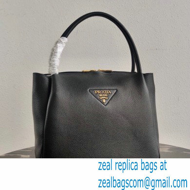 Prada Medium Leather HandBag 1BC142 Black 2021