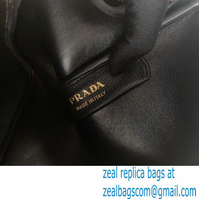 Prada Medium Leather HandBag 1BC142 Black 2021