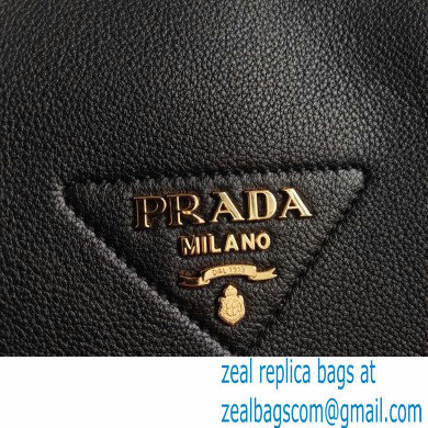 Prada Medium Leather HandBag 1BC142 Black 2021