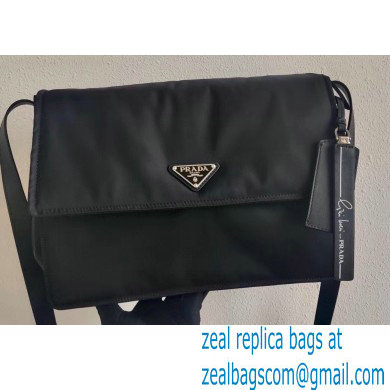 Prada Medium Padded Nylon Shoulder Bag 1BD255 Black 2021