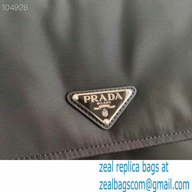 Prada Medium Padded Nylon Shoulder Bag 1BD255 Black 2021