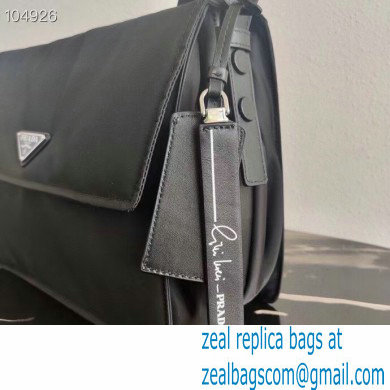 Prada Medium Padded Nylon Shoulder Bag 1BD255 Black 2021