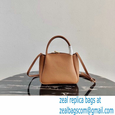 Prada Small Leather HandBag 1BC145 Brown 2021