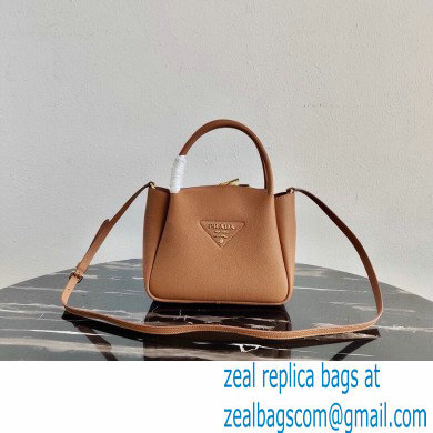 Prada Small Leather HandBag 1BC145 Brown 2021