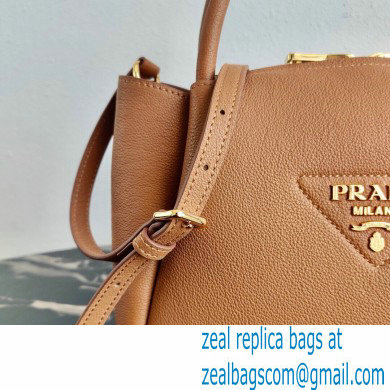 Prada Small Leather HandBag 1BC145 Brown 2021