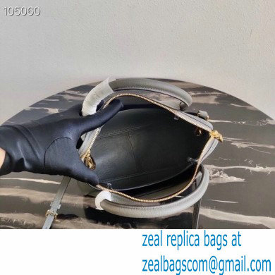 Prada Small Leather HandBag 1BC145 Gray 2021
