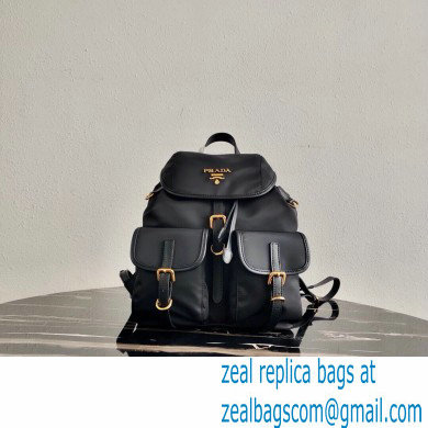 Prada Small Nylon Backpack Bag 1BZ677 Black/Gold 2021 - Click Image to Close