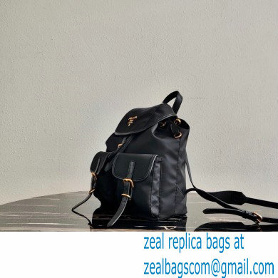 Prada Small Nylon Backpack Bag 1BZ677 Black/Gold 2021 - Click Image to Close