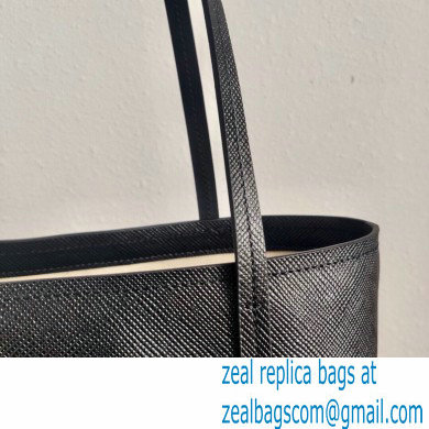 Prada Small Saffiano Leather Tote Bag 1BG342 Black 2021 - Click Image to Close