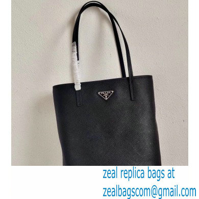 Prada Small Saffiano Leather Tote Bag 1BG342 Black 2021 - Click Image to Close