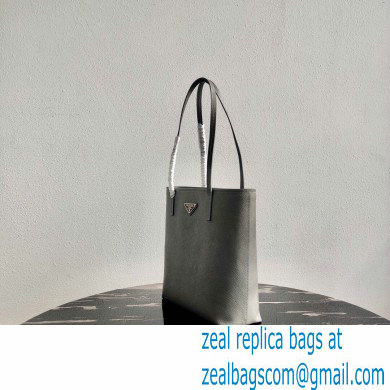 Prada Small Saffiano Leather Tote Bag 1BG342 Gray 2021 - Click Image to Close