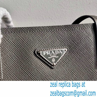 Prada Small Saffiano Leather Tote Bag 1BG342 Gray 2021