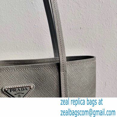 Prada Small Saffiano Leather Tote Bag 1BG342 Gray 2021 - Click Image to Close